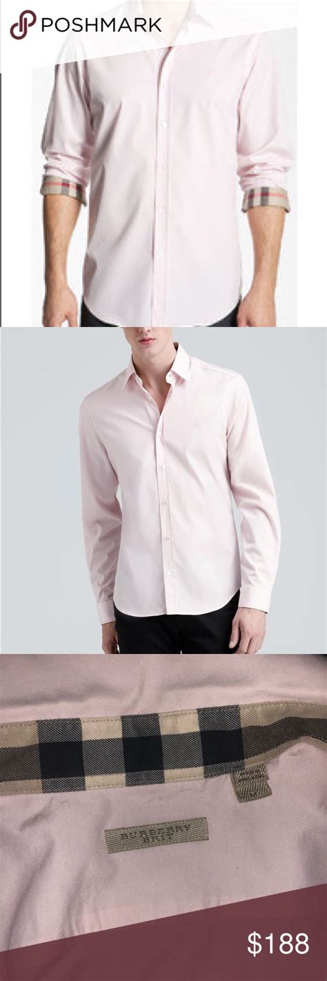 pink burberry mens shirt|pink burberry button up shirt.